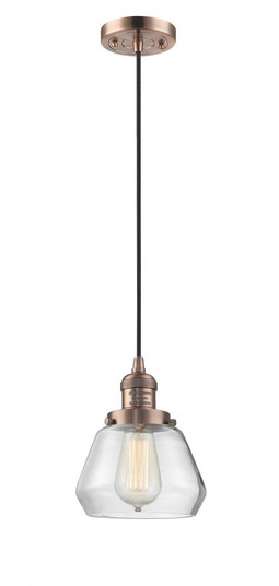 Fulton - 1 Light - 7 inch - Antique Copper - Cord hung - Mini Pendant (3442|201C-AC-G172)