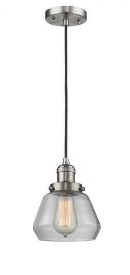 Fulton - 1 Light - 7 inch - Brushed Satin Nickel - Cord hung - Mini Pendant (3442|201C-SN-G172)