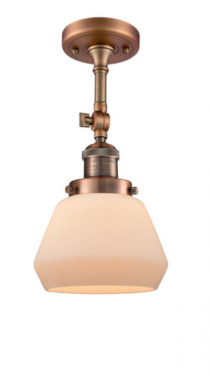 Fulton - 1 Light - 7 inch - Antique Copper - Adjustable Semi-Flush Mount (3442|201F-AC-G171)