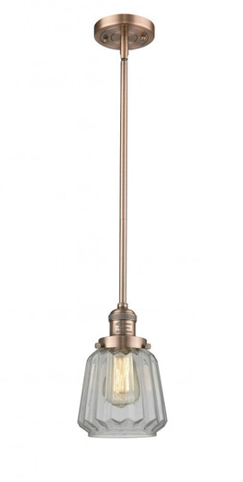 Chatham - 1 Light - 7 inch - Antique Copper - Stem Hung - Mini Pendant (3442|201S-AC-G142)