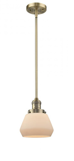 Fulton - 1 Light - 7 inch - Brushed Brass - Stem Hung - Mini Pendant (3442|201S-BB-G171)