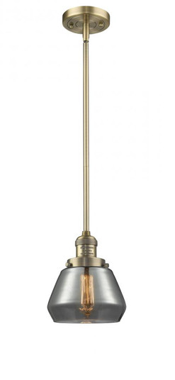 Fulton - 1 Light - 7 inch - Brushed Brass - Stem Hung - Mini Pendant (3442|201S-BB-G173)