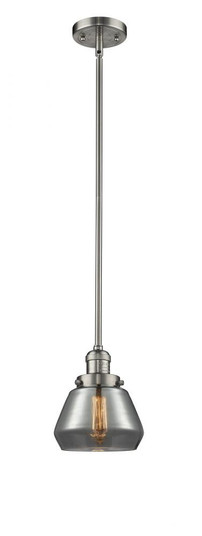 Fulton - 1 Light - 7 inch - Brushed Satin Nickel - Stem Hung - Mini Pendant (3442|201S-SN-G173)
