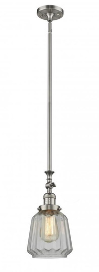 Chatham - 1 Light - 7 inch - Brushed Satin Nickel - Stem Hung - Adjustable Mini Pendant (3442|206-SN-G142)