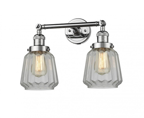 Chatham - 2 Light - 16 inch - Polished Chrome - Adjustable Bath Vanity Light (3442|208-PC-G142)