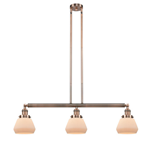 Fulton - 3 Light - 39 inch - Antique Copper - Stem Hung - Adjustable Island Light (3442|213-AC-G171)