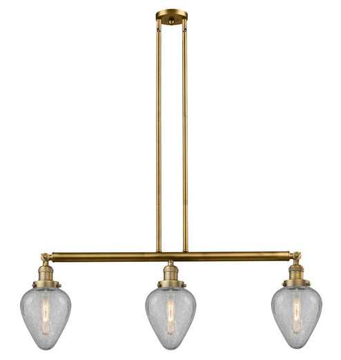 Geneseo - 3 Light - 38 inch - Brushed Brass - Stem Hung - Adjustable Island Light (3442|213-BB-G165)