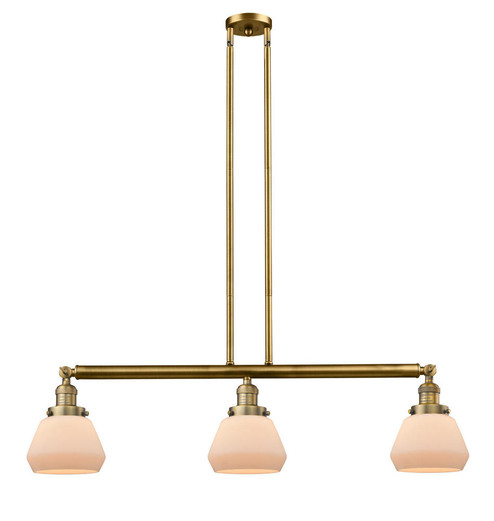 Fulton - 3 Light - 39 inch - Brushed Brass - Stem Hung - Adjustable Island Light (3442|213-BB-G171)
