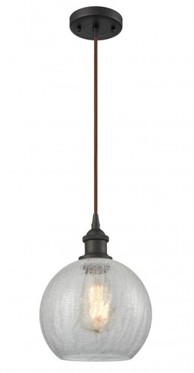 Athens - 1 Light - 8 inch - Oil Rubbed Bronze - Cord hung - Mini Pendant (3442|516-1P-OB-G122)