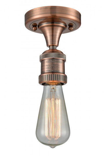 Bare Bulb - 1 Light - 5 inch - Antique Copper - Semi-Flush Mount (3442|517-1C-AC)