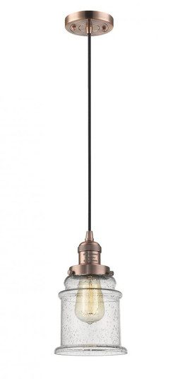 Canton - 1 Light - 6 inch - Antique Copper - Cord hung - Mini Pendant (3442|201C-AC-G184)