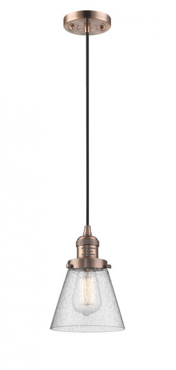 Cone - 1 Light - 6 inch - Antique Copper - Cord hung - Mini Pendant (3442|201C-AC-G64)