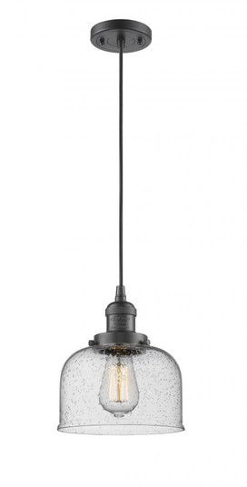 Bell - 1 Light - 8 inch - Oil Rubbed Bronze - Cord hung - Mini Pendant (3442|201C-OB-G74)