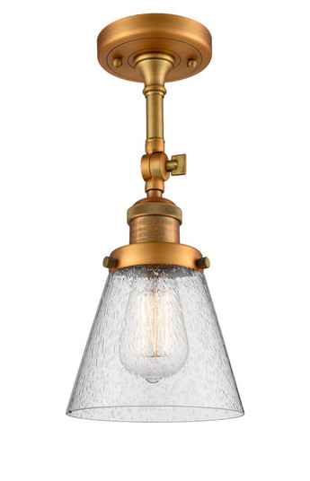 Cone - 1 Light - 6 inch - Brushed Brass - Adjustable Semi-Flush Mount (3442|201F-BB-G64)