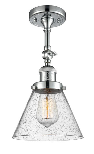 Cone - 1 Light - 8 inch - Polished Chrome - Adjustable Semi-Flush Mount (3442|201F-PC-G44)