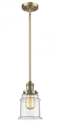 Canton - 1 Light - 7 inch - Brushed Brass - Stem Hung - Mini Pendant (3442|201S-BB-G182)