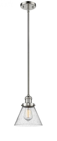 Cone - 1 Light - 8 inch - Polished Nickel - Stem Hung - Mini Pendant (3442|201S-PN-G44)