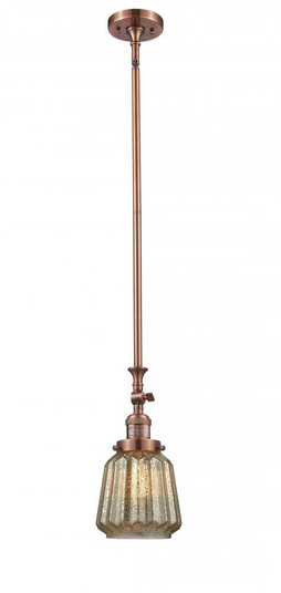 Chatham - 1 Light - 7 inch - Antique Copper - Stem Hung - Adjustable Mini Pendant (3442|206-AC-G146)