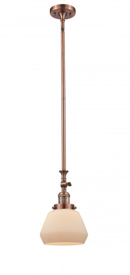 Fulton - 1 Light - 7 inch - Antique Copper - Stem Hung - Adjustable Mini Pendant (3442|206-AC-G171)