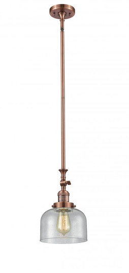 Bell - 1 Light - 8 inch - Antique Copper - Stem Hung - Adjustable Mini Pendant (3442|206-AC-G74)