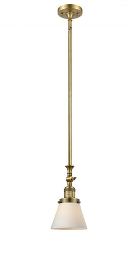 Cone - 1 Light - 6 inch - Brushed Brass - Stem Hung - Adjustable Mini Pendant (3442|206-BB-G61)