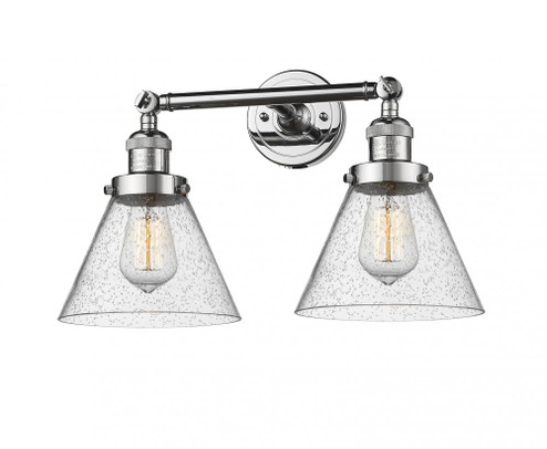 Cone - 2 Light - 18 inch - Polished Chrome - Adjustable Bath Vanity Light (3442|208-PC-G44)