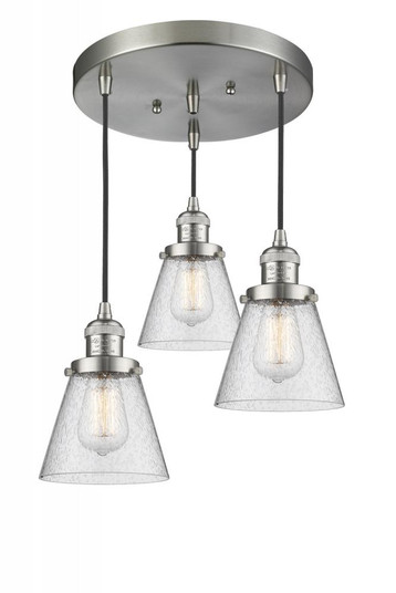 Small Cone 3 Light Multi-Pendant (3442|211/3-SN-G64)