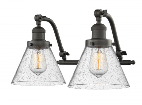 Cone - 2 Light - 18 inch - Oil Rubbed Bronze - Adjustable Bath Vanity Light (3442|515-2W-OB-G44)
