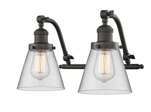 Cone - 2 Light - 18 inch - Oil Rubbed Bronze - Adjustable Bath Vanity Light (3442|515-2W-OB-G62)