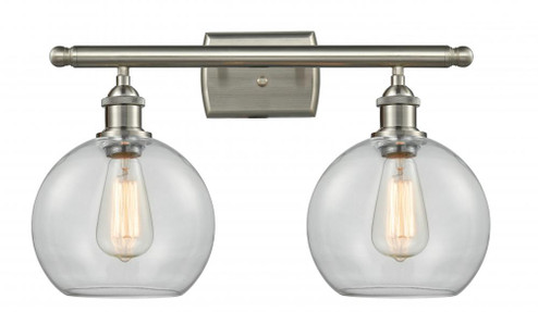 Athens - 2 Light - 18 inch - Brushed Satin Nickel - Bath Vanity Light (3442|516-2W-SN-G122)