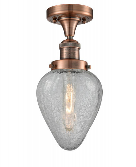 Geneseo - 1 Light - 7 inch - Antique Copper - Semi-Flush Mount (3442|517-1CH-AC-G165)