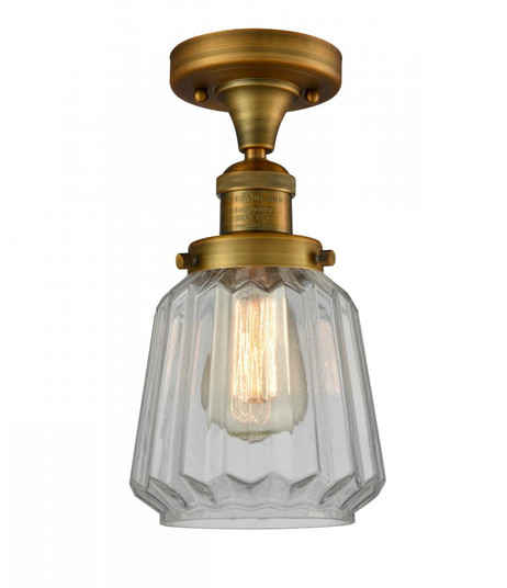 Chatham - 1 Light - 7 inch - Brushed Brass - Semi-Flush Mount (3442|517-1CH-BB-G142)