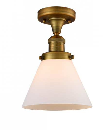 Cone - 1 Light - 8 inch - Brushed Brass - Semi-Flush Mount (3442|517-1CH-BB-G41)