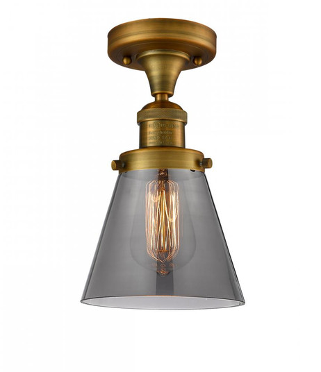 Cone - 1 Light - 7 inch - Brushed Brass - Semi-Flush Mount (3442|517-1CH-BB-G63)