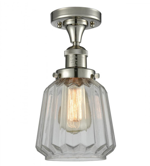 Chatham - 1 Light - 7 inch - Polished Nickel - Semi-Flush Mount (3442|517-1CH-PN-G142)