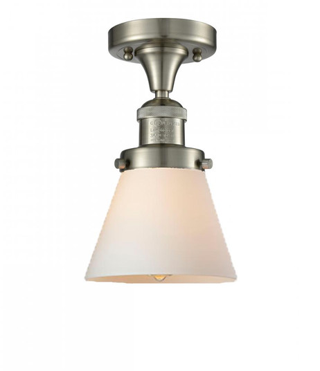 Cone - 1 Light - 7 inch - Brushed Satin Nickel - Semi-Flush Mount (3442|517-1CH-SN-G61)