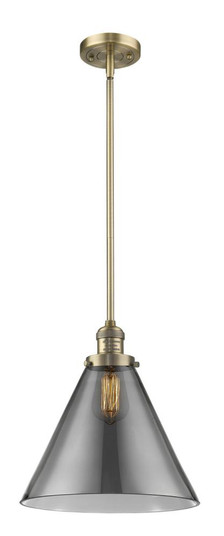Cone - 1 Light - 12 inch - Brushed Brass - Stem Hung - Mini Pendant (3442|201S-BB-G43-L)