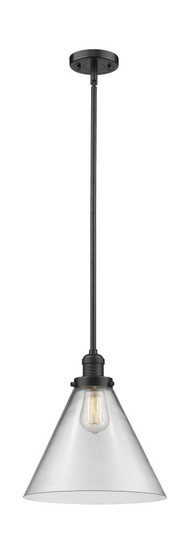 Cone - 1 Light - 12 inch - Oil Rubbed Bronze - Stem Hung - Mini Pendant (3442|201S-OB-G42-L)