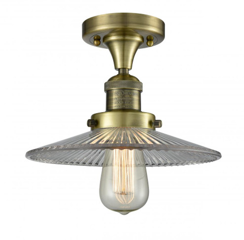 Halophane - 1 Light - 9 inch - Antique Brass - Semi-Flush Mount (3442|517-1CH-AB-G2)