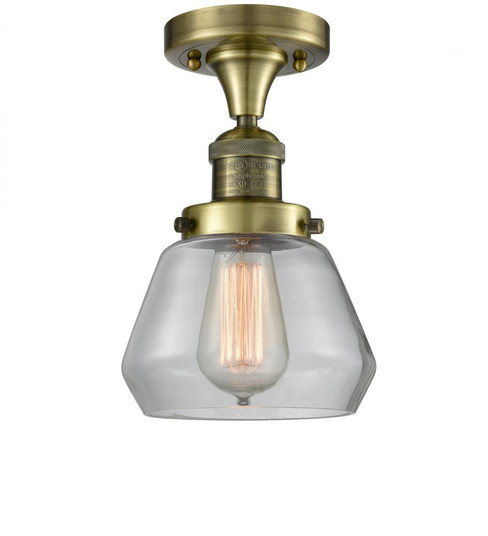 Fulton - 1 Light - 7 inch - Antique Brass - Semi-Flush Mount (3442|517-1CH-AB-G172)