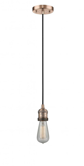 Bare Bulb - 1 Light - 3 inch - Antique Copper - Cord hung - Mini Pendant (3442|200C-AC-LED)