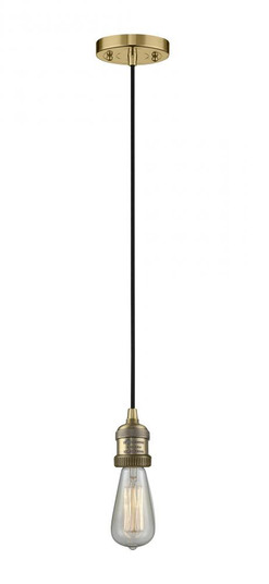 Bare Bulb - 1 Light - 3 inch - Brushed Brass - Cord hung - Mini Pendant (3442|200C-BB-LED)