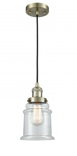 Canton - 1 Light - 6 inch - Antique Brass - Cord hung - Mini Pendant (3442|201C-AB-G182)