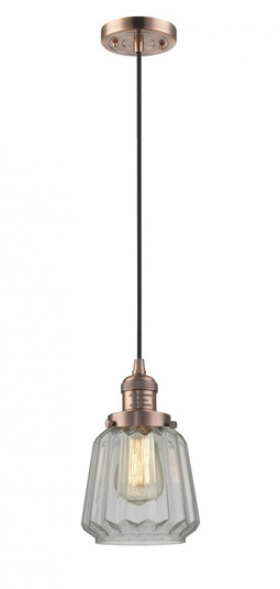 Chatham - 1 Light - 7 inch - Antique Copper - Cord hung - Mini Pendant (3442|201C-AC-G142-LED)