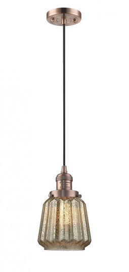 Chatham - 1 Light - 7 inch - Antique Copper - Cord hung - Mini Pendant (3442|201C-AC-G146-LED)