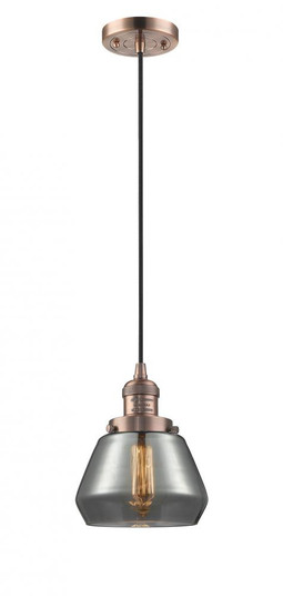Fulton - 1 Light - 7 inch - Antique Copper - Cord hung - Mini Pendant (3442|201C-AC-G173-LED)