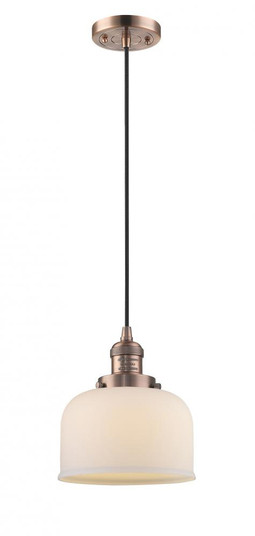 Bell - 1 Light - 8 inch - Antique Copper - Cord hung - Mini Pendant (3442|201C-AC-G71-LED)