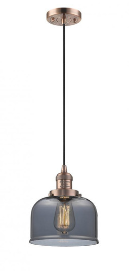 Bell - 1 Light - 8 inch - Antique Copper - Cord hung - Mini Pendant (3442|201C-AC-G73-LED)