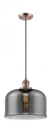Bell - 1 Light - 12 inch - Antique Copper - Cord hung - Mini Pendant (3442|201C-AC-G73-L-LED)