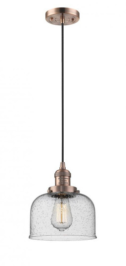 Bell - 1 Light - 8 inch - Antique Copper - Cord hung - Mini Pendant (3442|201C-AC-G74-LED)